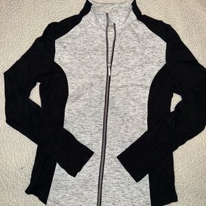 Calvin Klein Black and Gray Zip-Up Sweatshirt